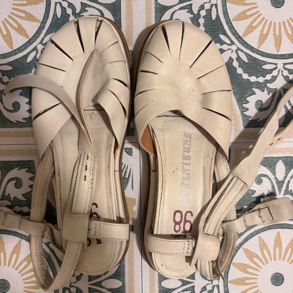 A.S.98 Airstep Mary Janes in size 37 - white / beige shoes